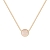 Simple gold-plated necklace with round white opal charm