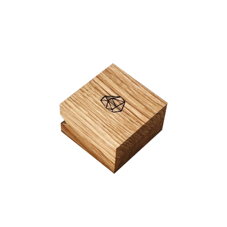 Handcrafted wooden jewellery box with felt interior