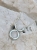 Mountain crystal pendant in sterling silver, close-up detail