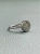 Handcrafted sterling silver ring with raw meteorite, natural texture and inclusions