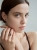 Minimalist gold-plated stud earrings with chocolate flint