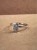 Elegant silver ring with meteorite fragment