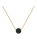 Gold necklace with black stone