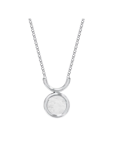 Sterling silver necklace with mountain crystal pendant