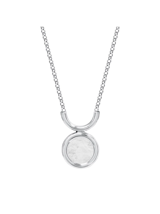 Sterling silver necklace with mountain crystal pendant