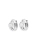 Sterling silver hoop earrings with mountain crystal