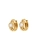 Gold-plated hoop earrings with mountain crystal
