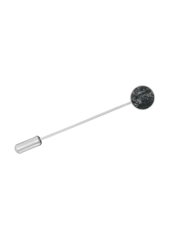 Sterling silver pin with loellingite stone