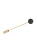 Gold lapel pin with natural green nephrite stone