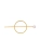 Gold hair pin with white opal stone