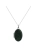 Sterling silver locket necklace with green nephrite stone