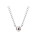 Sterling silver chain necklace with Baltic amber sphere