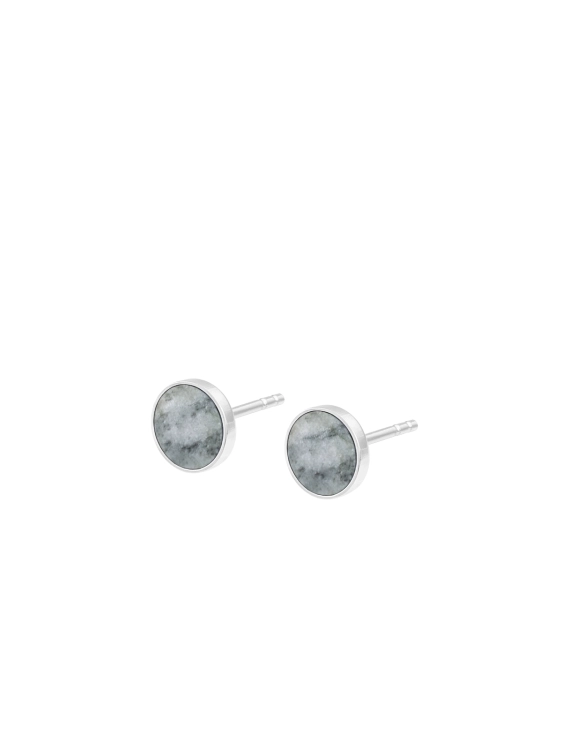 Small sterling silver stud earrings with dolomite Picasso