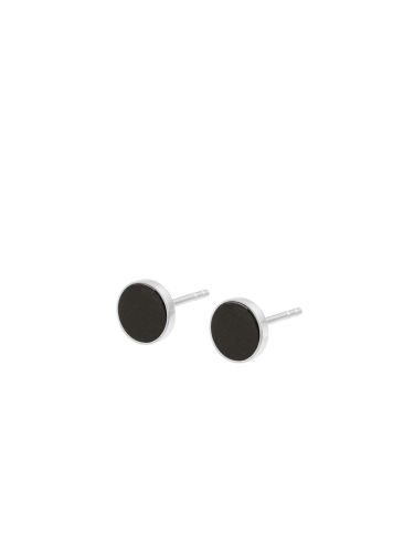 Sterling silver studs with black stone