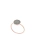Minimal rose gold ring with circular meteorite detail