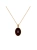 Gold-plated amber necklace with letter H