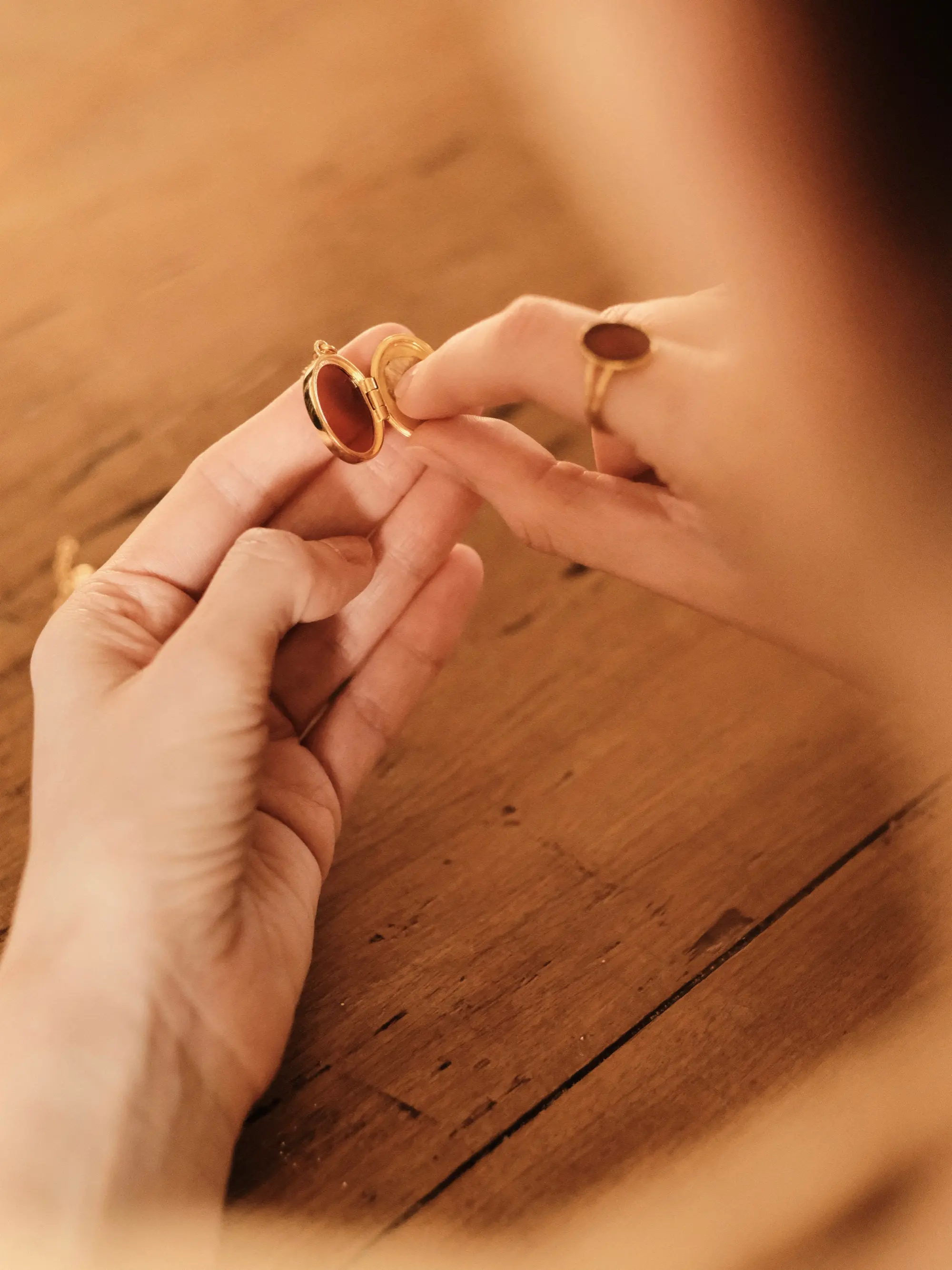 Amber locket